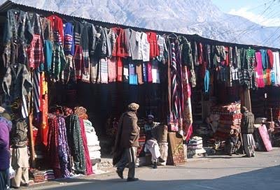 Gilgit Bazaar and River Point